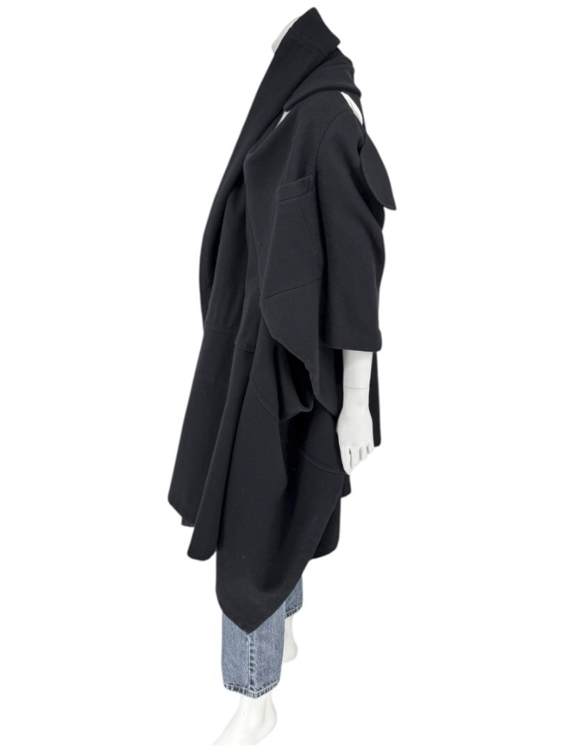 Comme des Garçons Black Wool Sculptural Coat – Fall 2009 – Size S