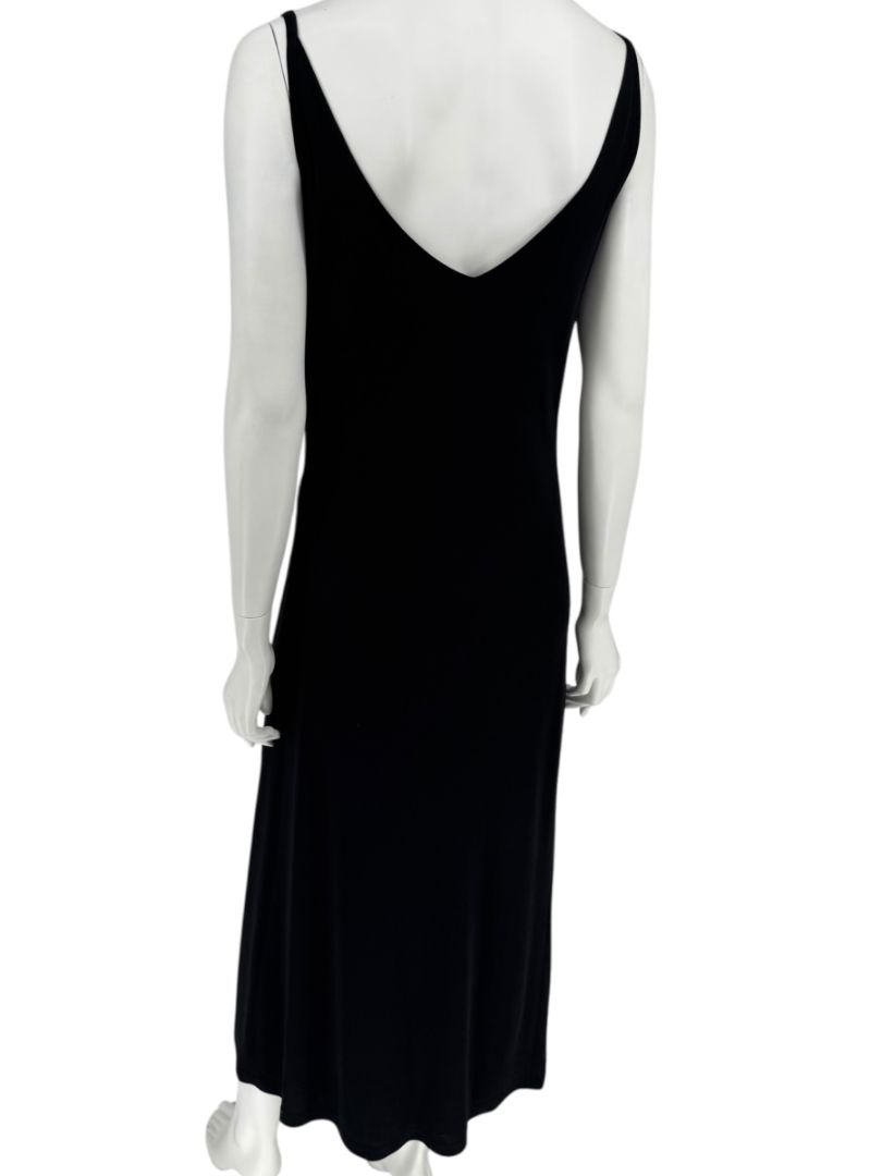 Lida Baday Black V-Neck Slip Dress – Size L