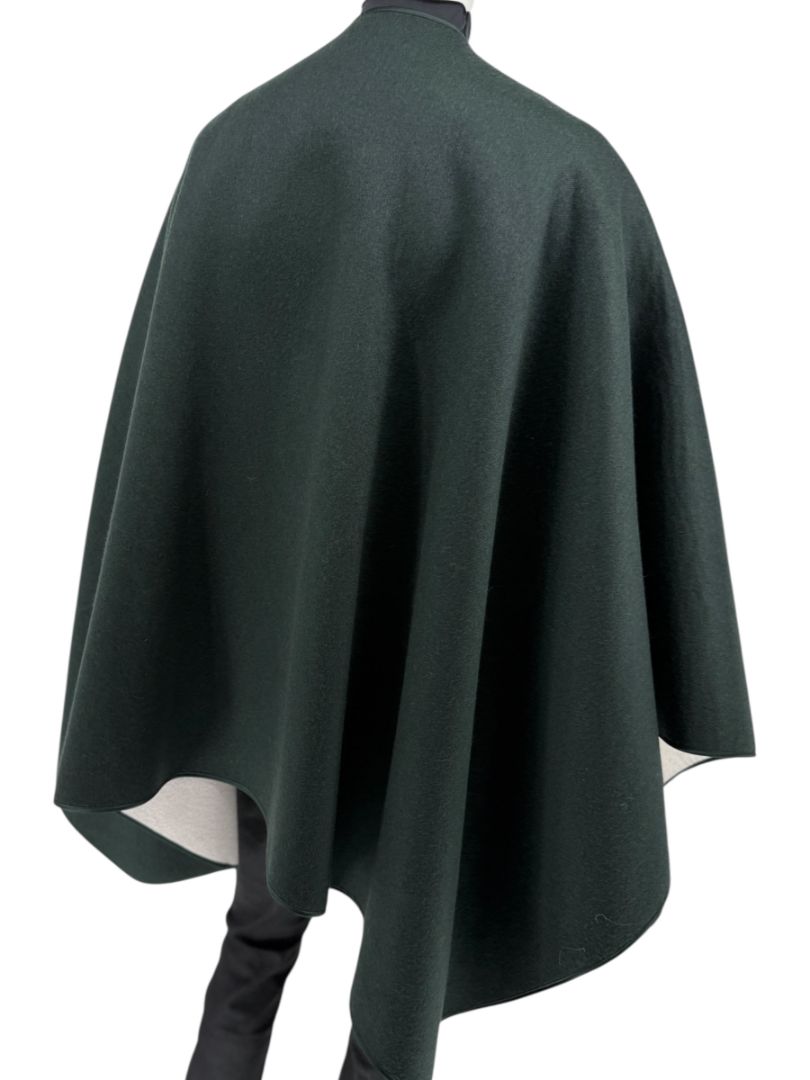 Pamella Roland Forest Green Wool Cape – O/S