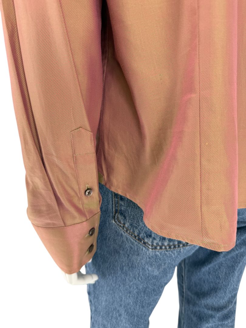 Craig Taylor Copper-Toned Long-Sleeve Button-Down Shirt – Size XL