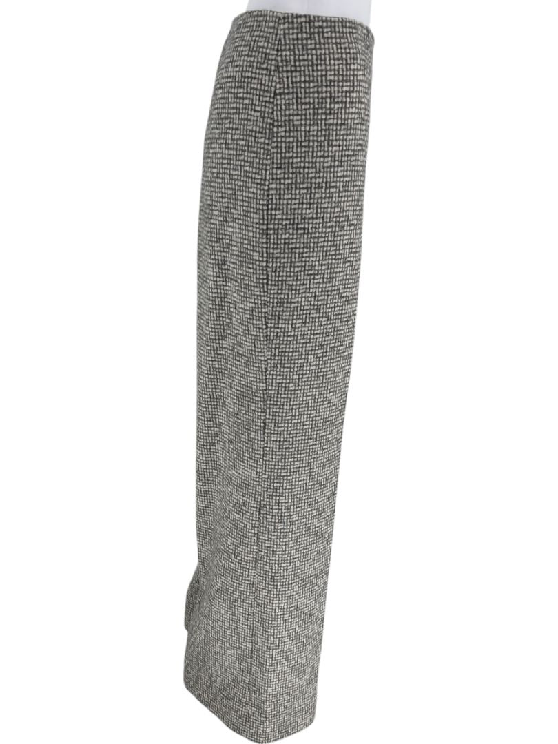 Paule Ka Gray and Ivory Textured Wide-Leg Trousers – Size 44