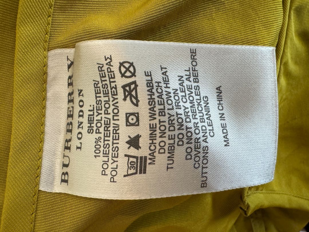 Burberry London Mustard Yellow Hooded Utility Jacket – Size L