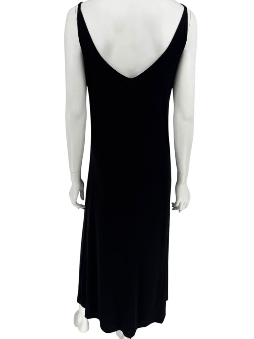 Lida Baday Black V-Neck Slip Dress – Size L
