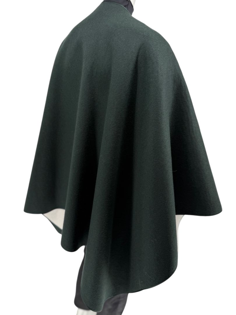 Pamella Roland Forest Green Wool Cape – O/S