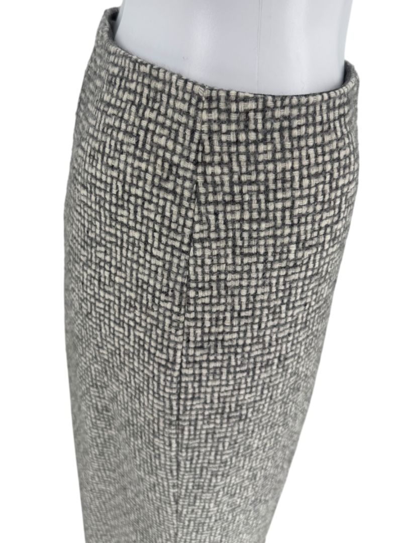 Paule Ka Gray and Ivory Textured Wide-Leg Trousers – Size 44