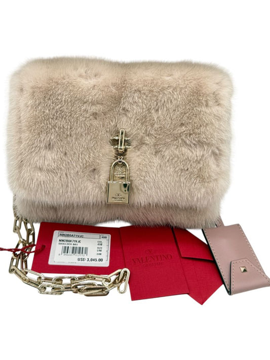 Valentino Mink Turnlock Flap Bag - Pink