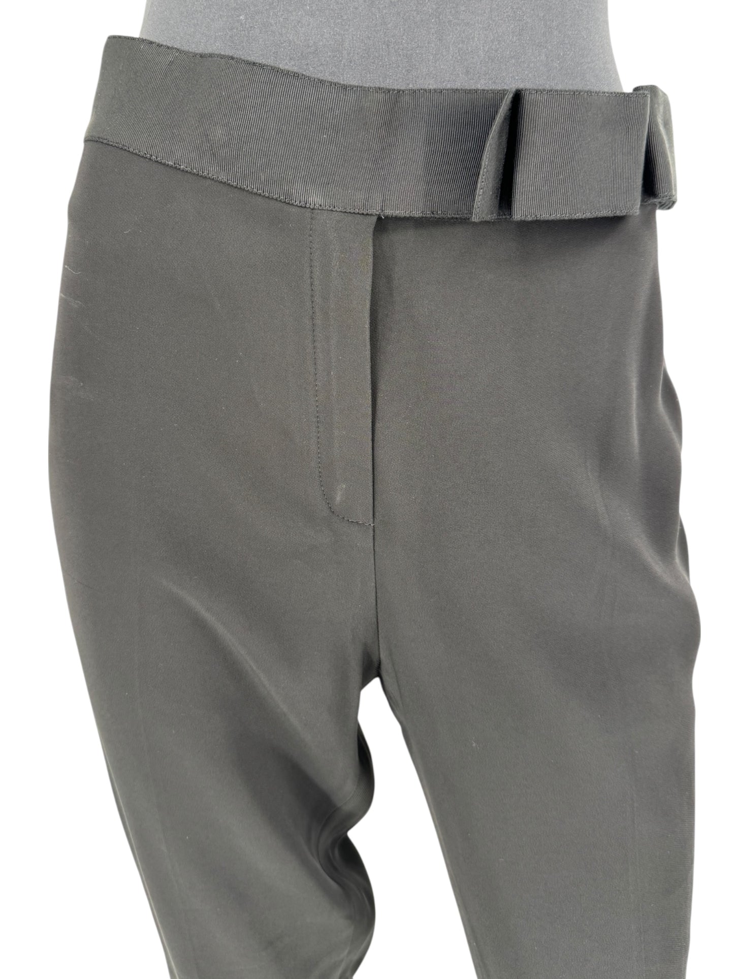 Lanvin Black Grosgrain-Waistband Tuxedo Pants – Size 44