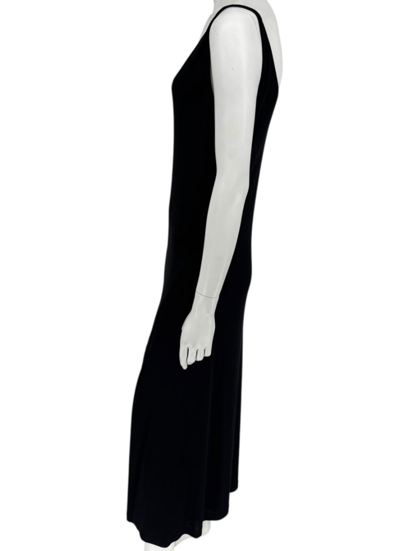 Lida Baday Black V-Neck Slip Dress – Size L