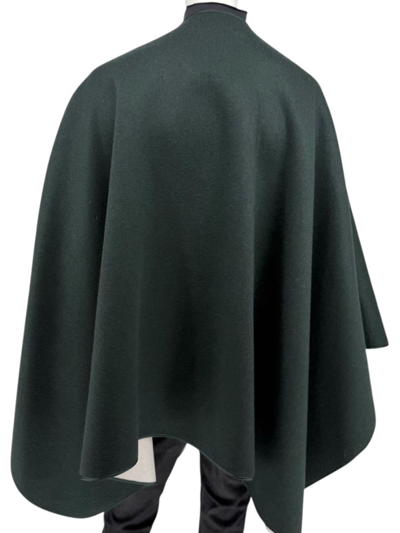 Pamella Roland Forest Green Wool Cape – O/S