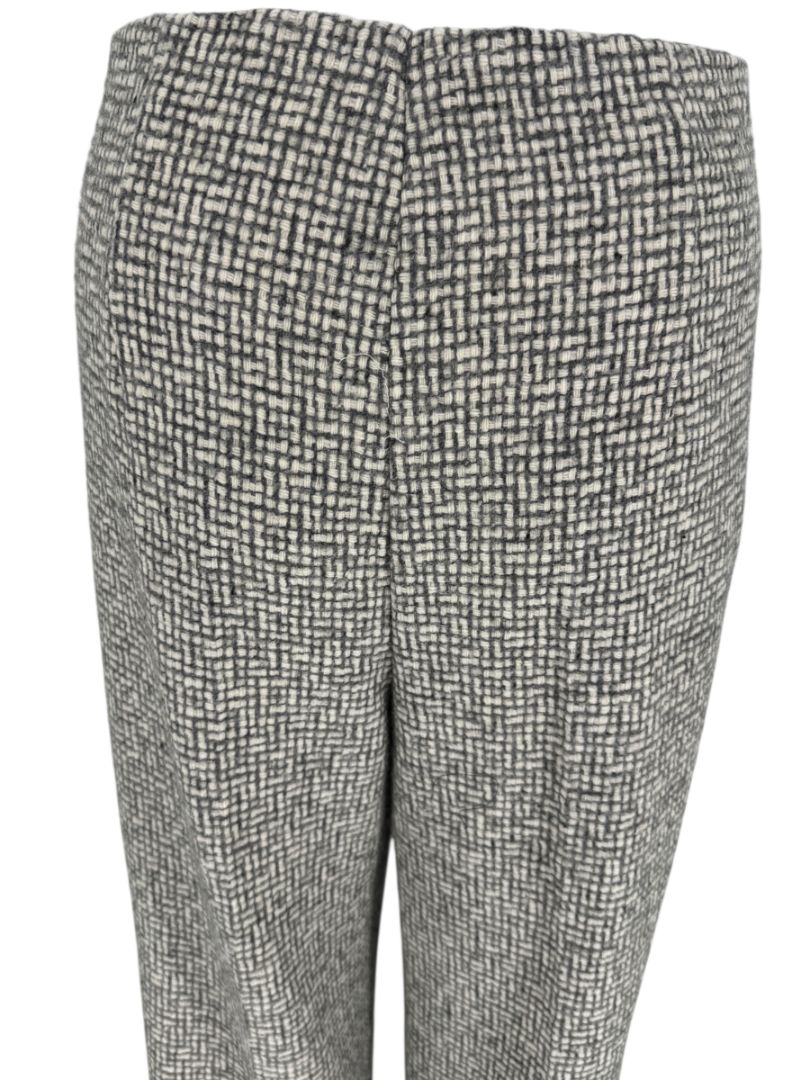 Paule Ka Gray and Ivory Textured Wide-Leg Trousers – Size 44
