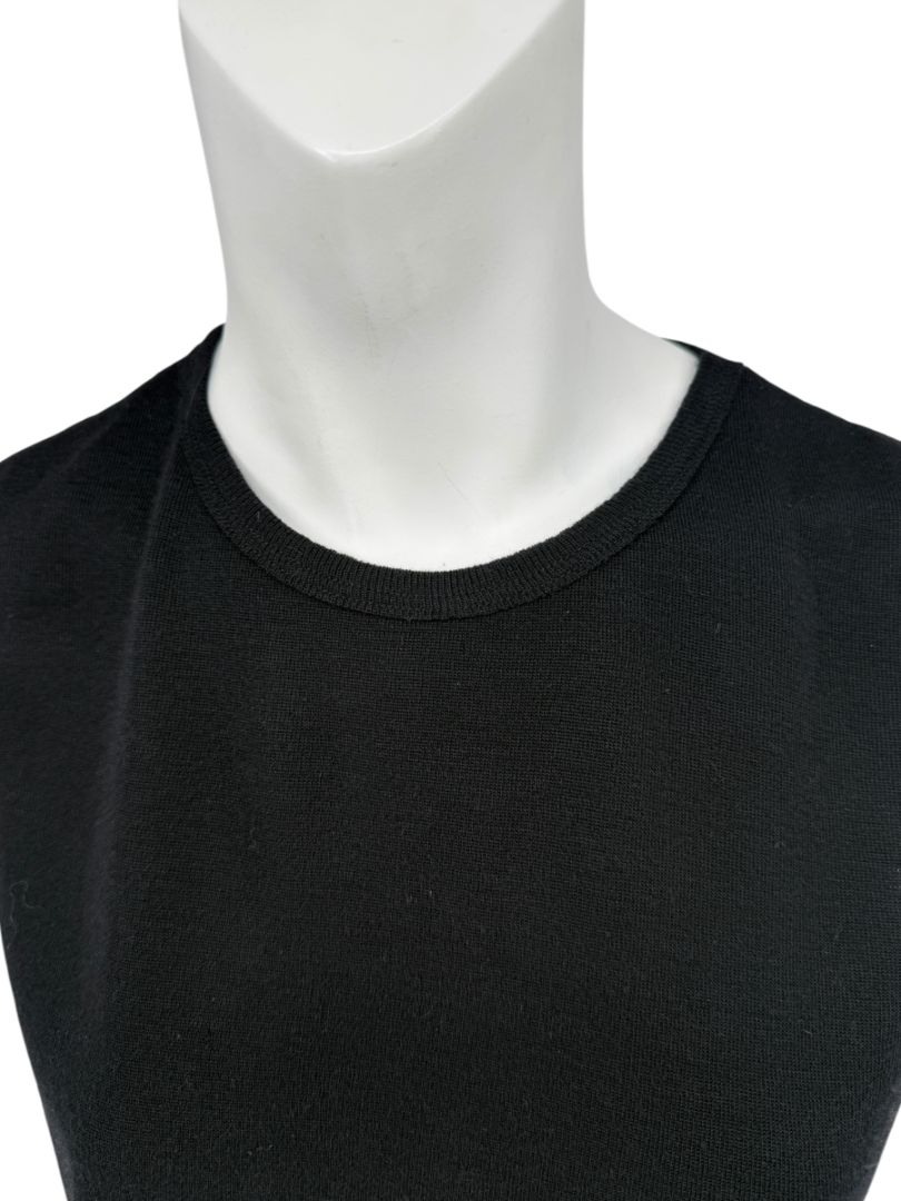 Lida Baday Black Wool Knit Sleeveless Top – XL