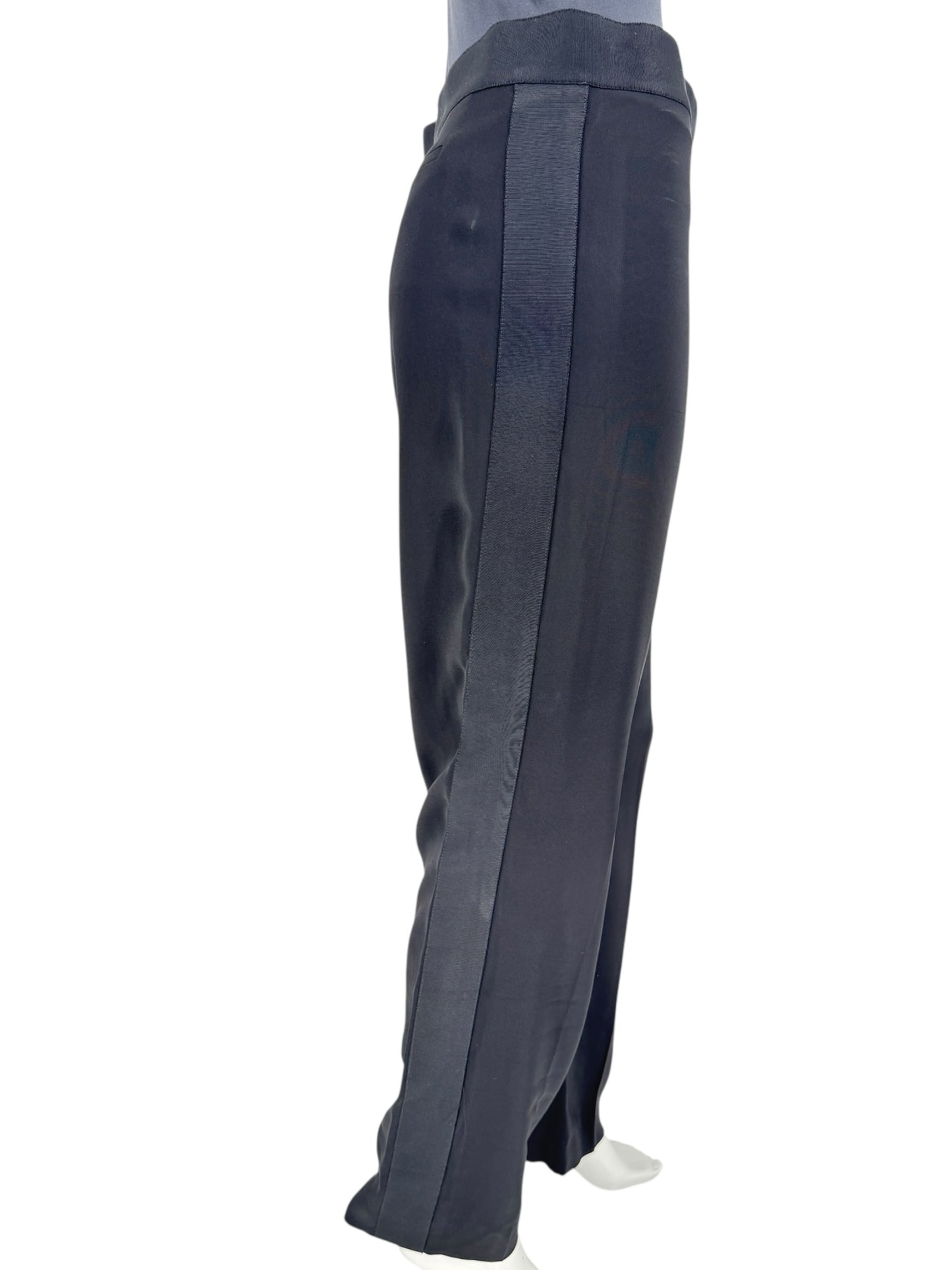 Lanvin Black Grosgrain-Waistband Tuxedo Pants – Size 44