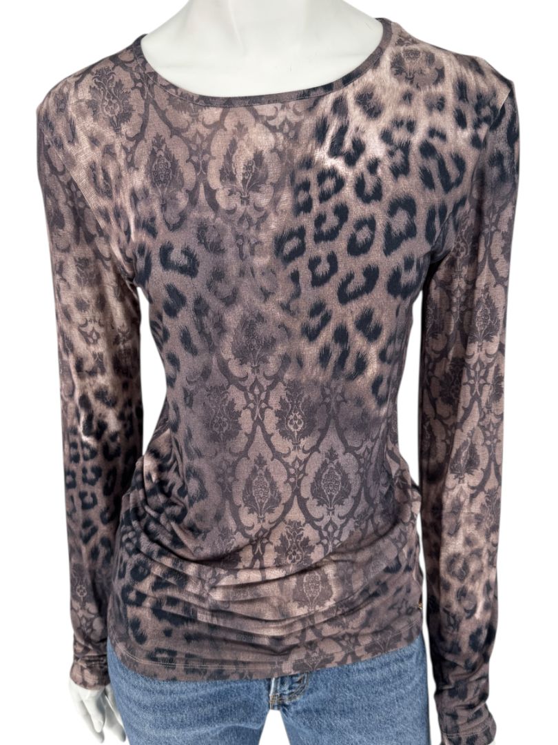 Les Copains Mixed Print Long Sleeve Top - FR 46