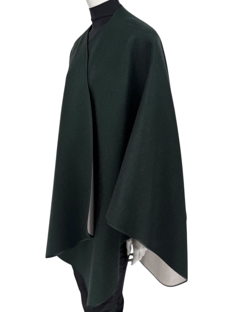Pamella Roland Forest Green Wool Cape – O/S