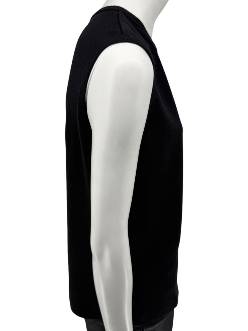 Lida Baday Black Wool Knit Sleeveless Top – XL