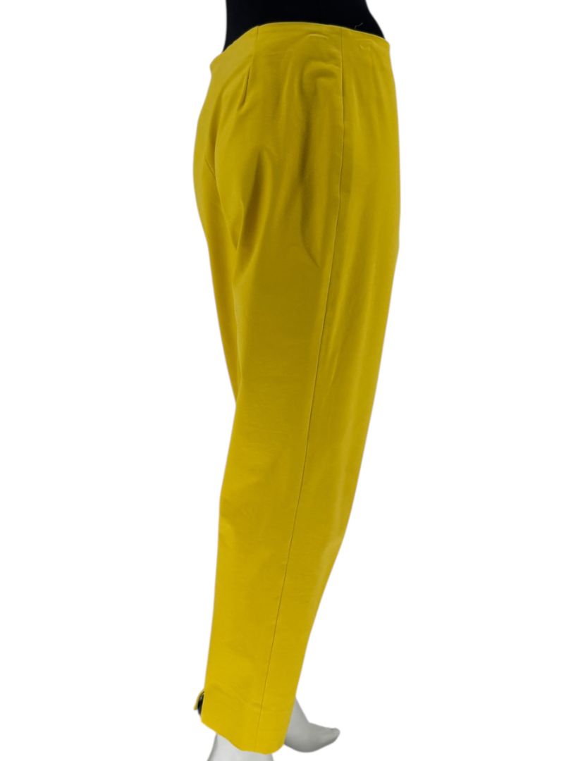 Piazza Sempione “Audrey” Yellow Cropped Pants – Made in Italy – Size 46