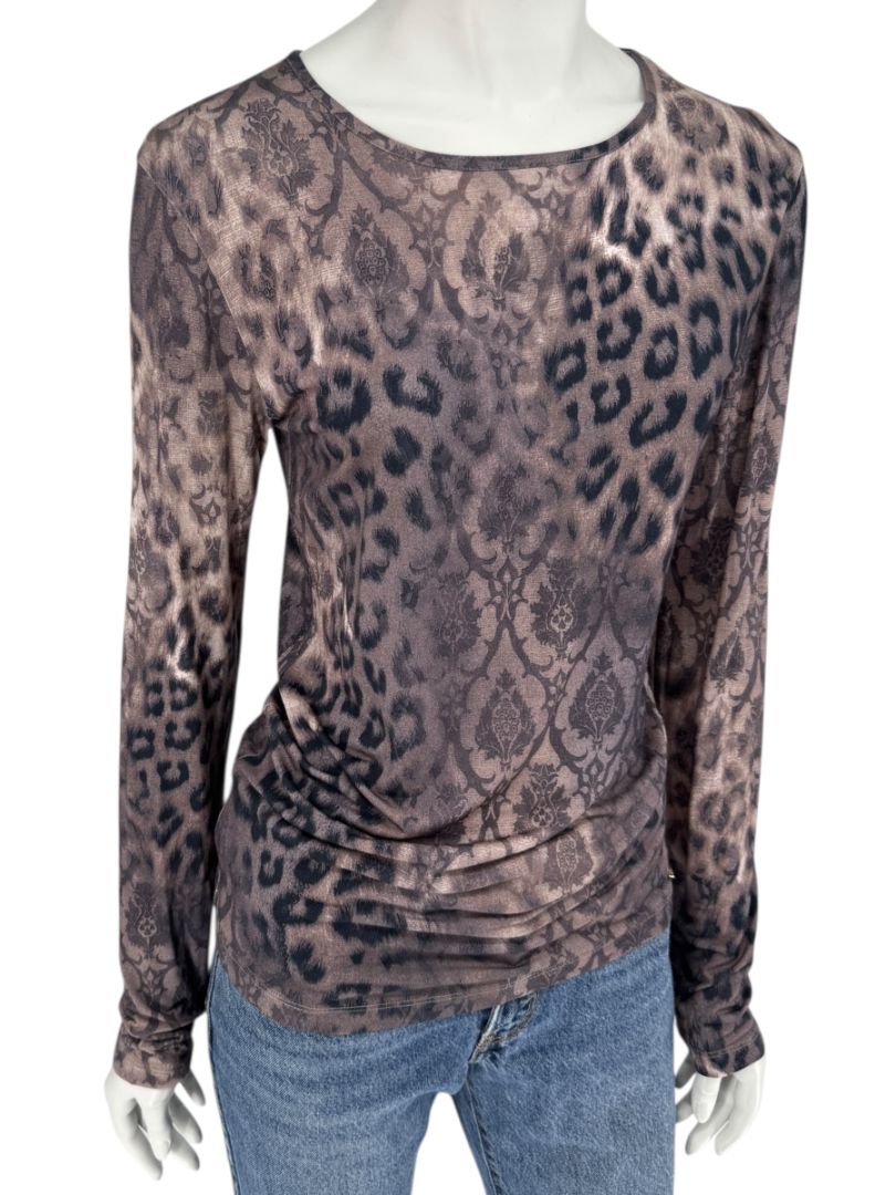 Les Copains Mixed Print Long Sleeve Top - FR 46