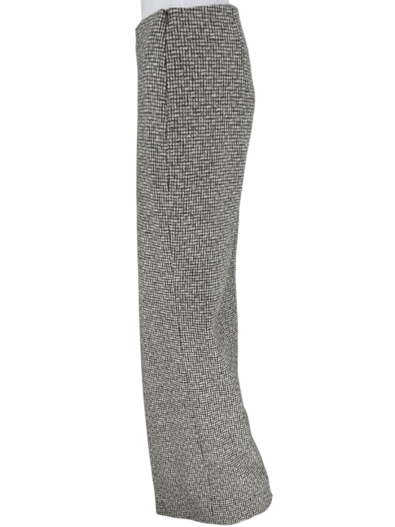 Paule Ka Gray and Ivory Textured Wide-Leg Trousers – Size 44