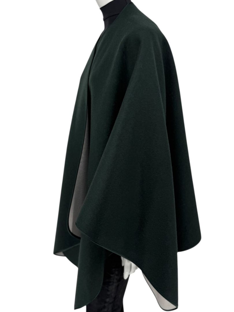 Pamella Roland Forest Green Wool Cape – O/S