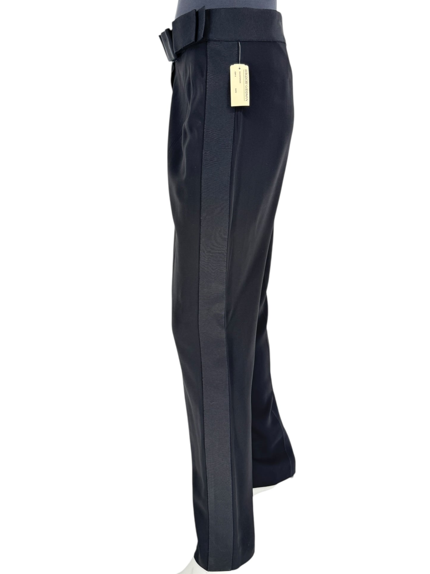 Lanvin Black Grosgrain-Waistband Tuxedo Pants – Size 44