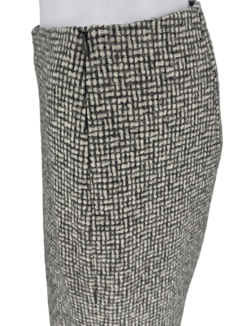 Paule Ka Gray and Ivory Textured Wide-Leg Trousers – Size 44