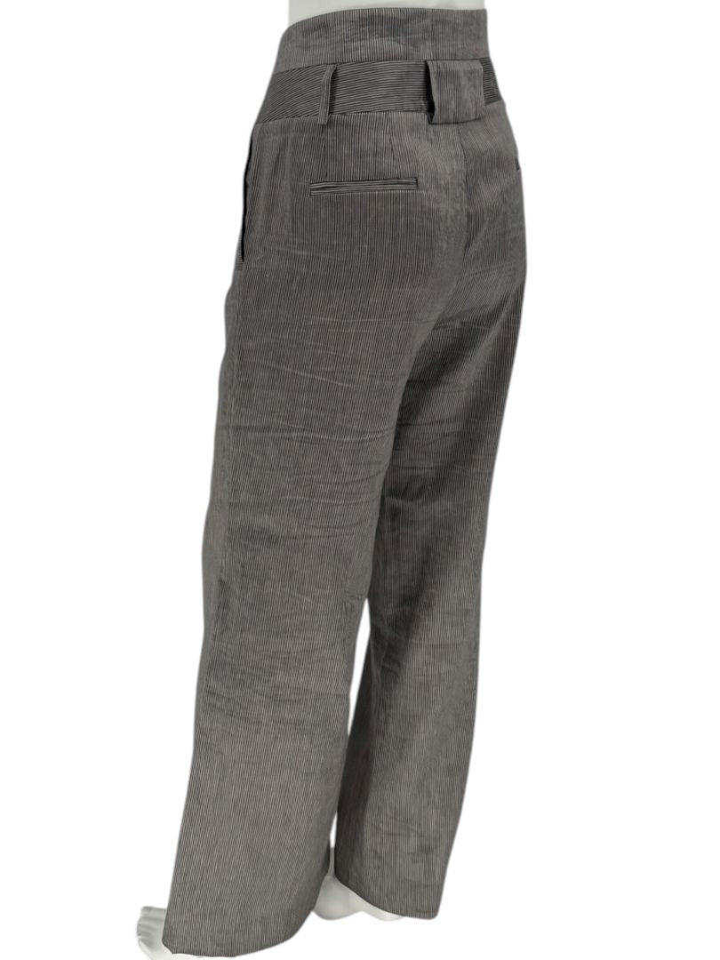 M. Siamo Women’s Striped Linen-Silk Blend Two-Piece Suit – Size 12