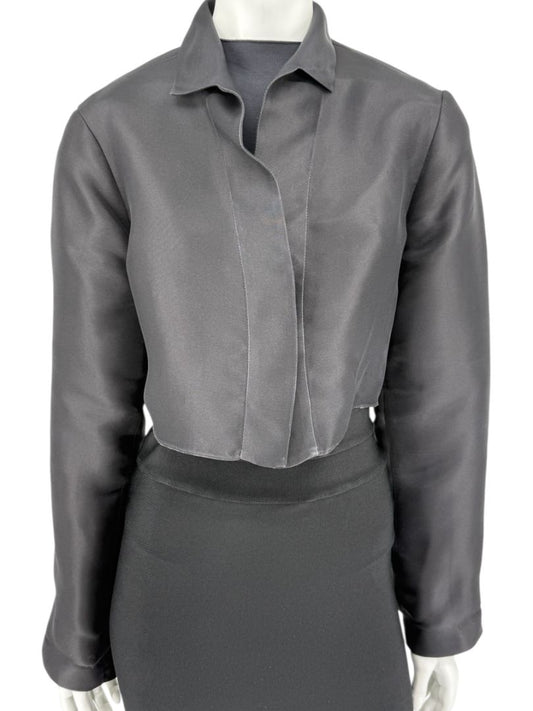 Peter Cohen Charcoal Viscose Cropped Jacket – Size M