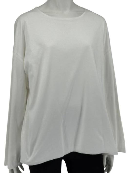 The Row White Long Sleeve Cotton Tunic - Size Small
