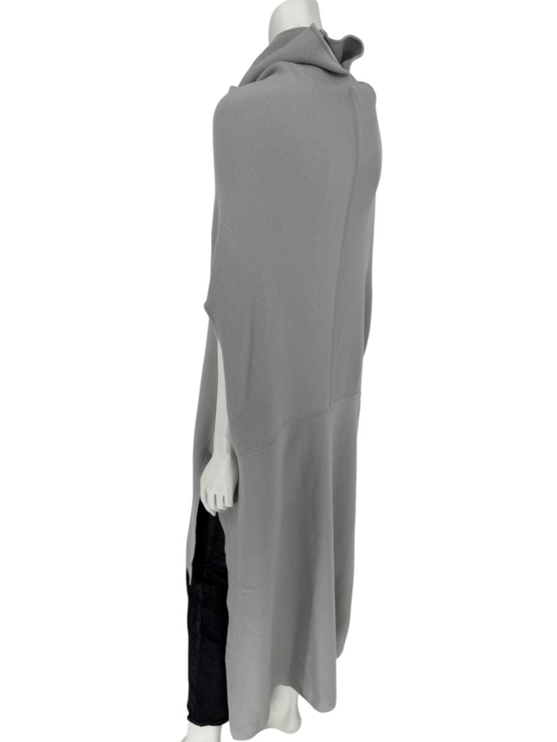 Rick Owens Pearl Grey Sleeveless Knit Funnel Tunic – Size L (IT 48 / US 8)