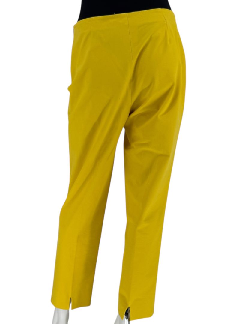 Piazza Sempione “Audrey” Yellow Cropped Pants – Made in Italy – Size 46