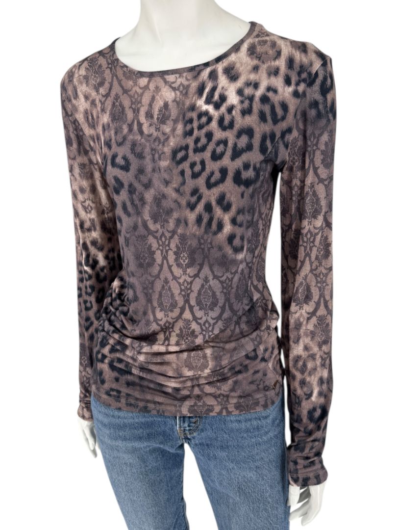 Les Copains Mixed Print Long Sleeve Top - FR 46