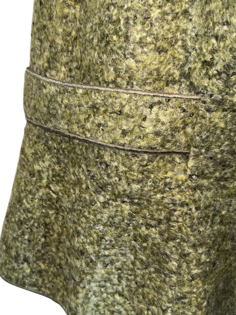MSIAMO Green Wool Blend Bouclé Jacket – Size 12