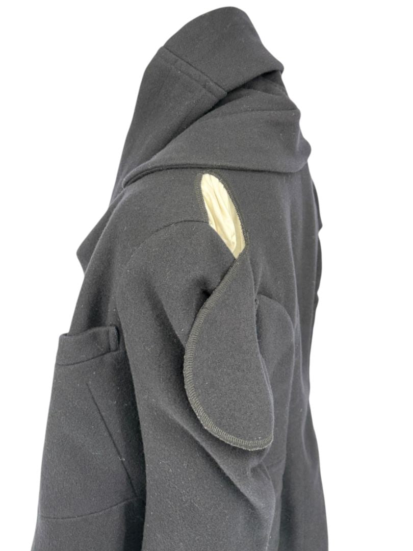 Comme des Garçons Black Wool Sculptural Coat – Fall 2009 – Size S