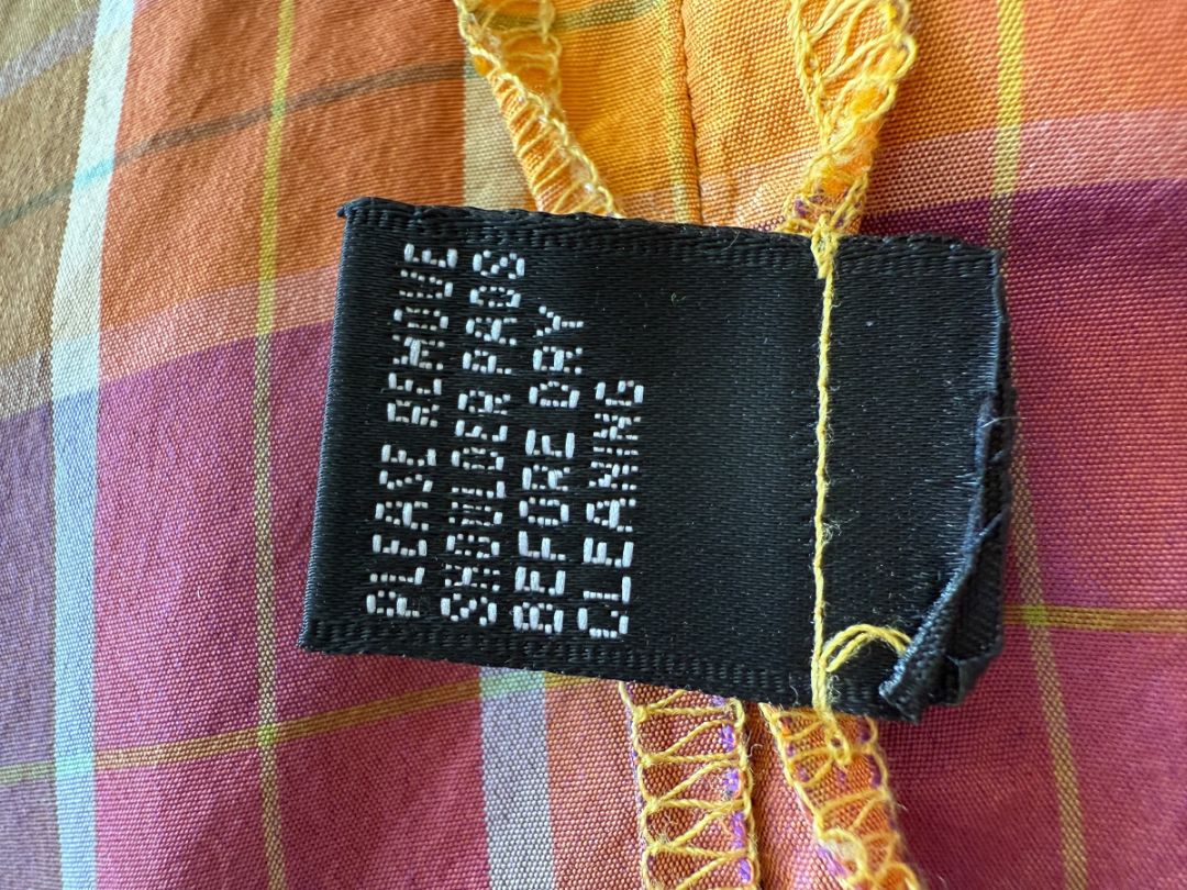 Linda Allard for Ellen Tracy 100% Silk Plaid Button-Up Shirt – Size 14