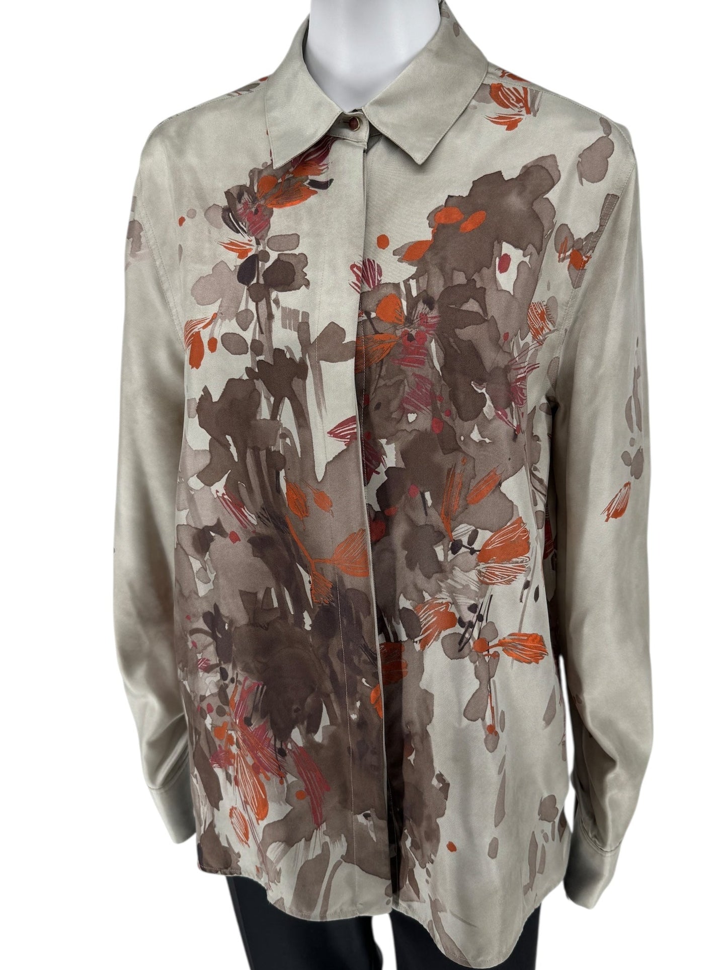 Agnona Printed Silk Shirt – Size 44 (IT)