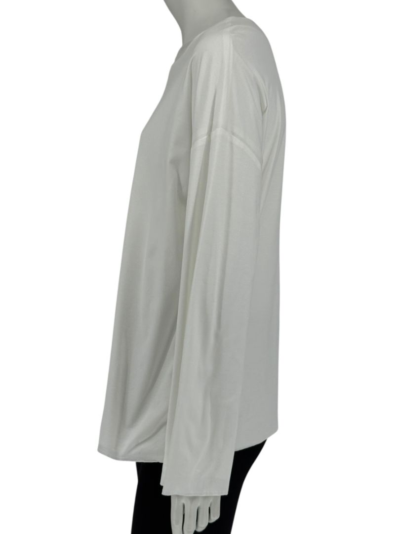 The Row White Long Sleeve Cotton Tunic - Size Small