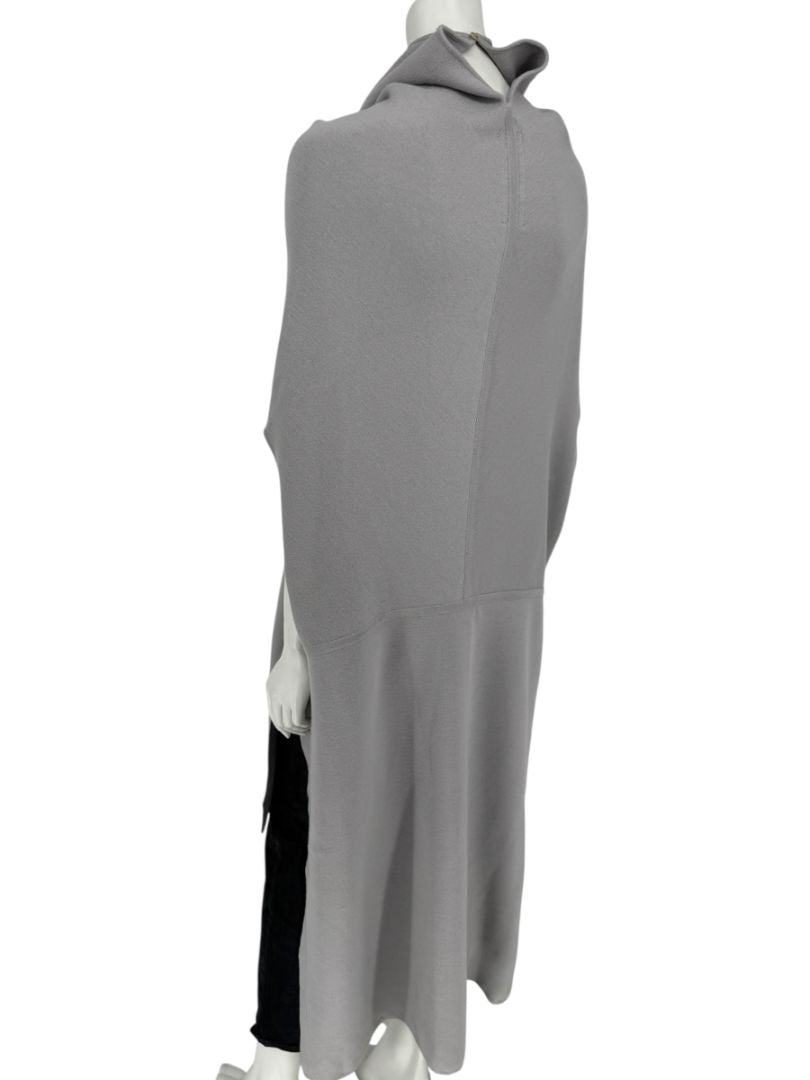 Rick Owens Pearl Grey Sleeveless Knit Funnel Tunic – Size L (IT 48 / US 8)