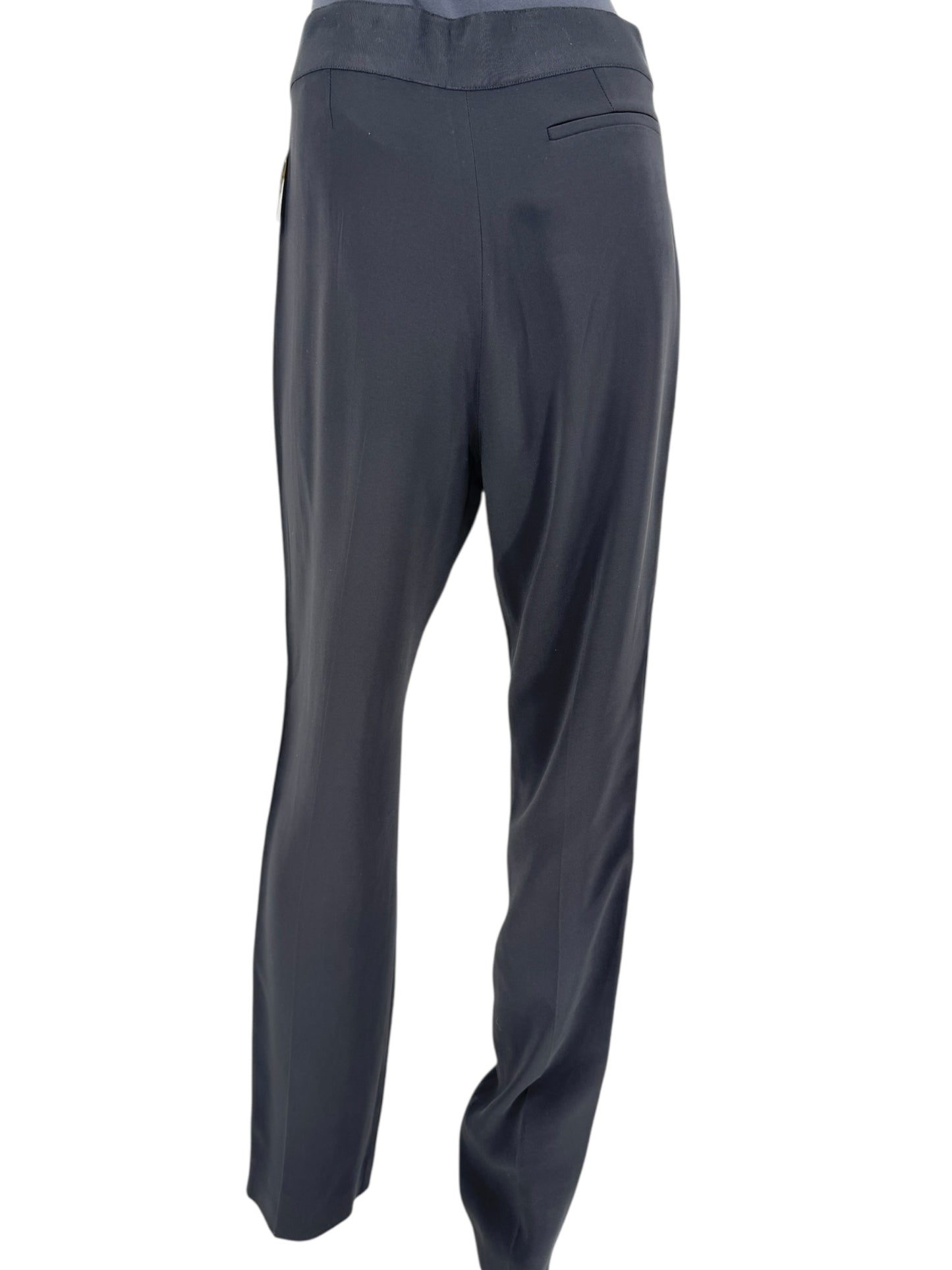 Lanvin Black Grosgrain-Waistband Tuxedo Pants – Size 44