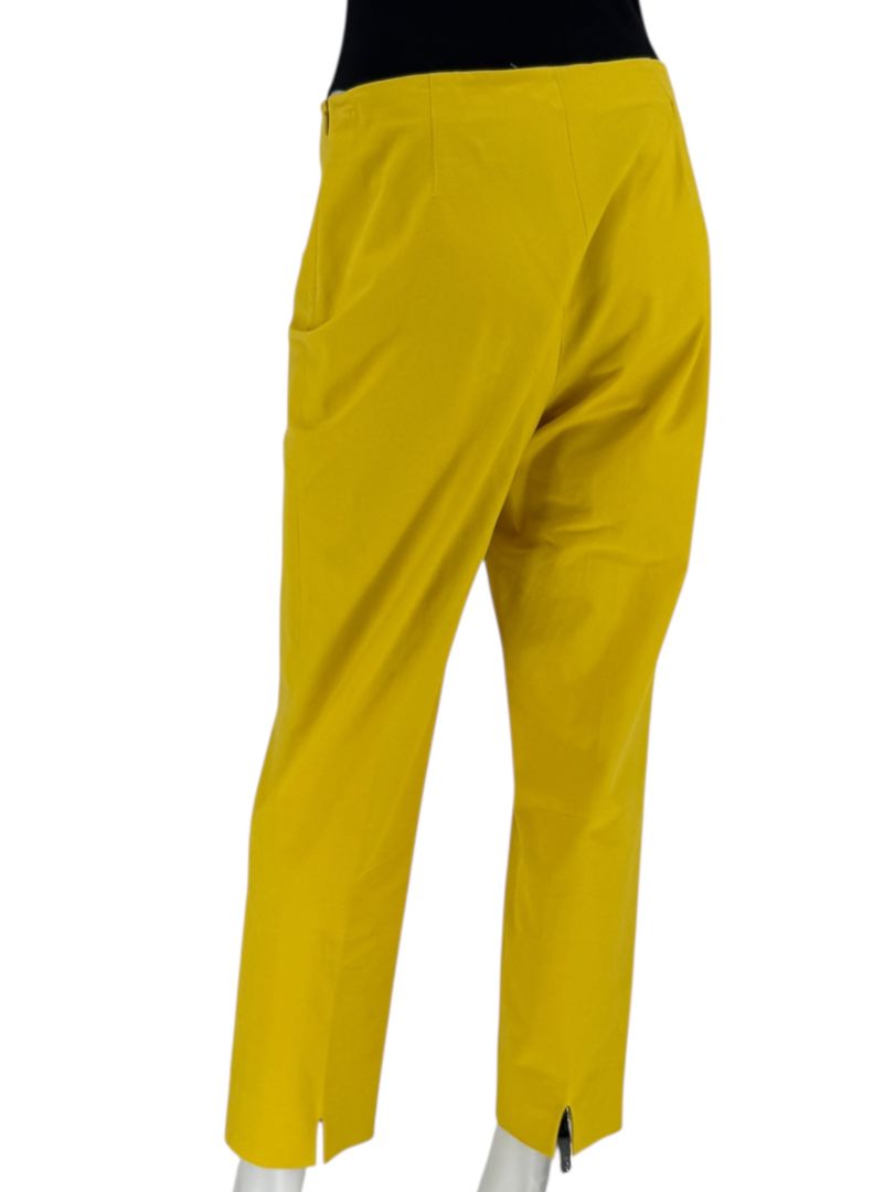 Piazza Sempione “Audrey” Yellow Cropped Pants – Made in Italy – Size 46