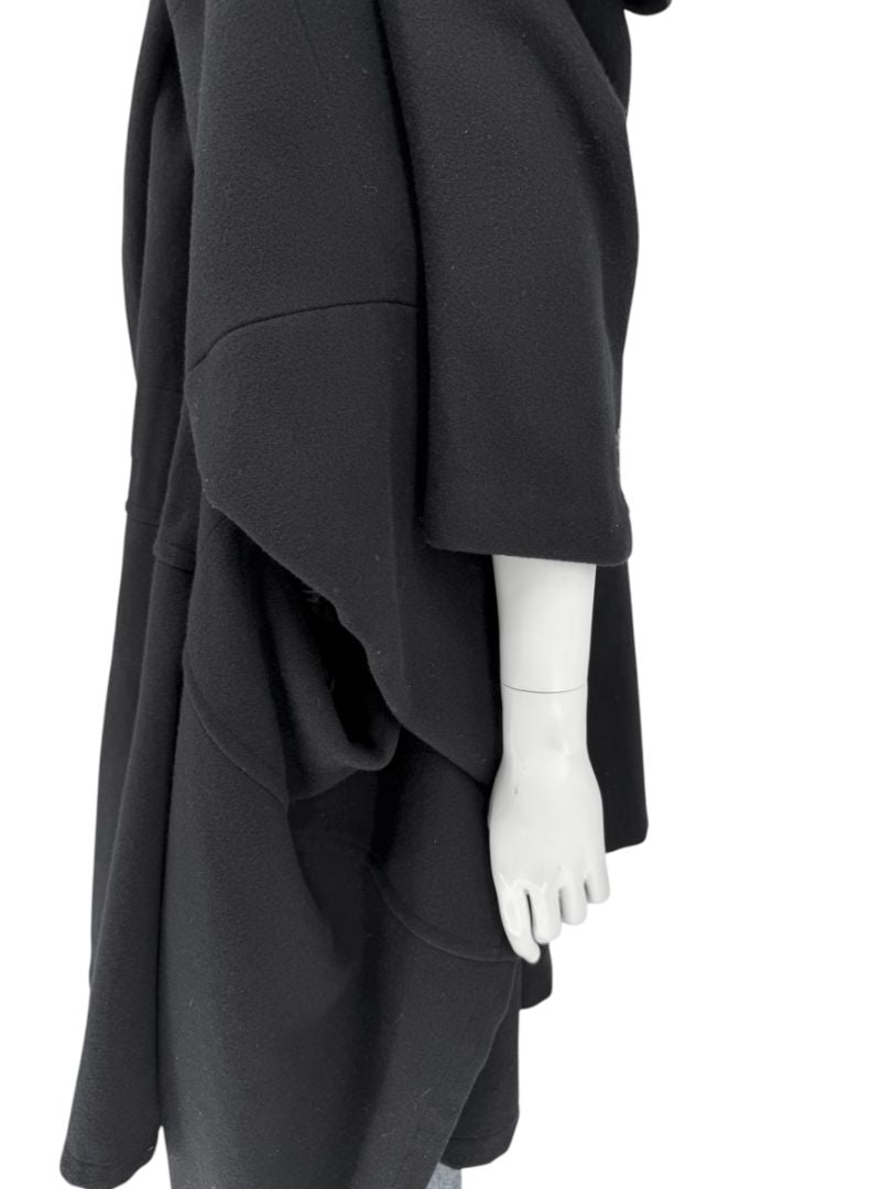 Comme des Garçons Black Wool Sculptural Coat – Fall 2009 – Size S