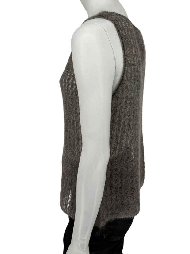 Linda Allard Ellen Tracy “Sage” Mohair Blend Open-Knit Tank – Size XL