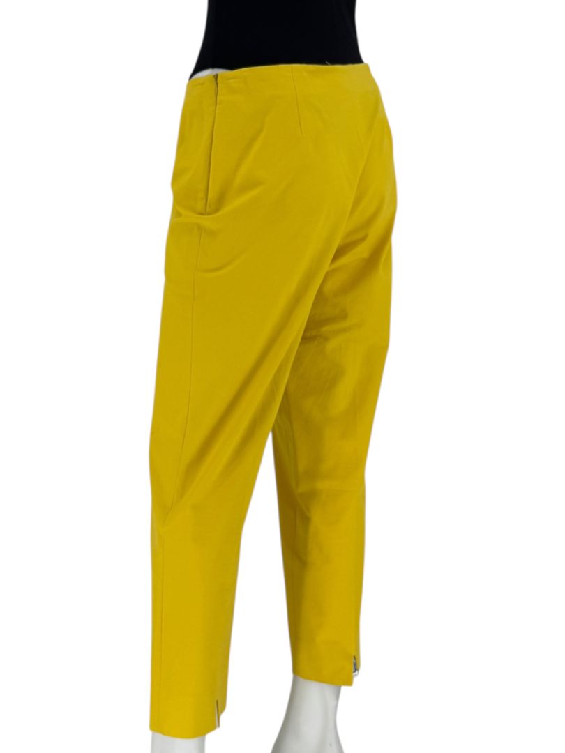Piazza Sempione “Audrey” Yellow Cropped Pants – Made in Italy – Size 46
