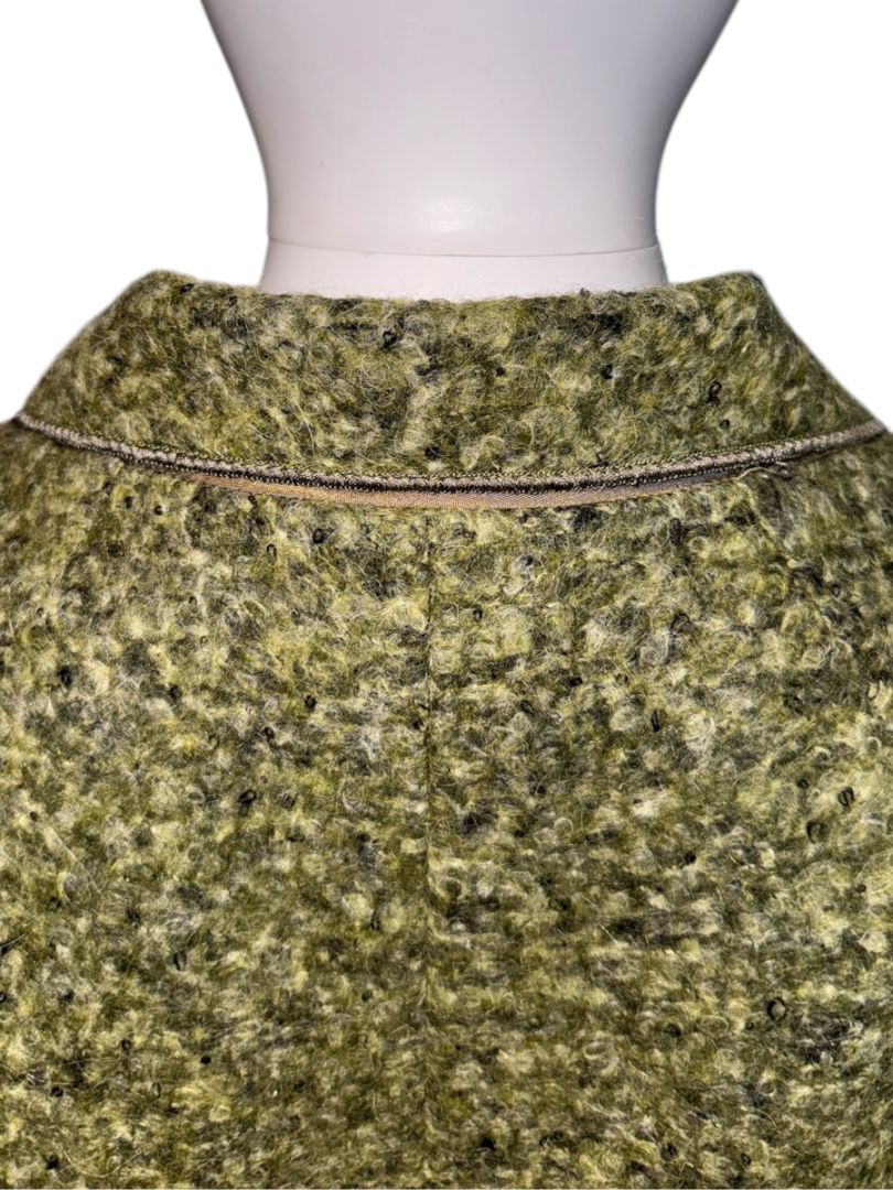 MSIAMO Green Wool Blend Bouclé Jacket – Size 12