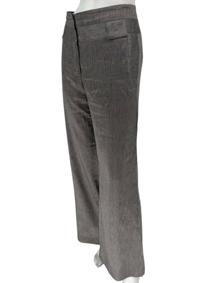 M. Siamo Women’s Striped Linen-Silk Blend Two-Piece Suit – Size 12