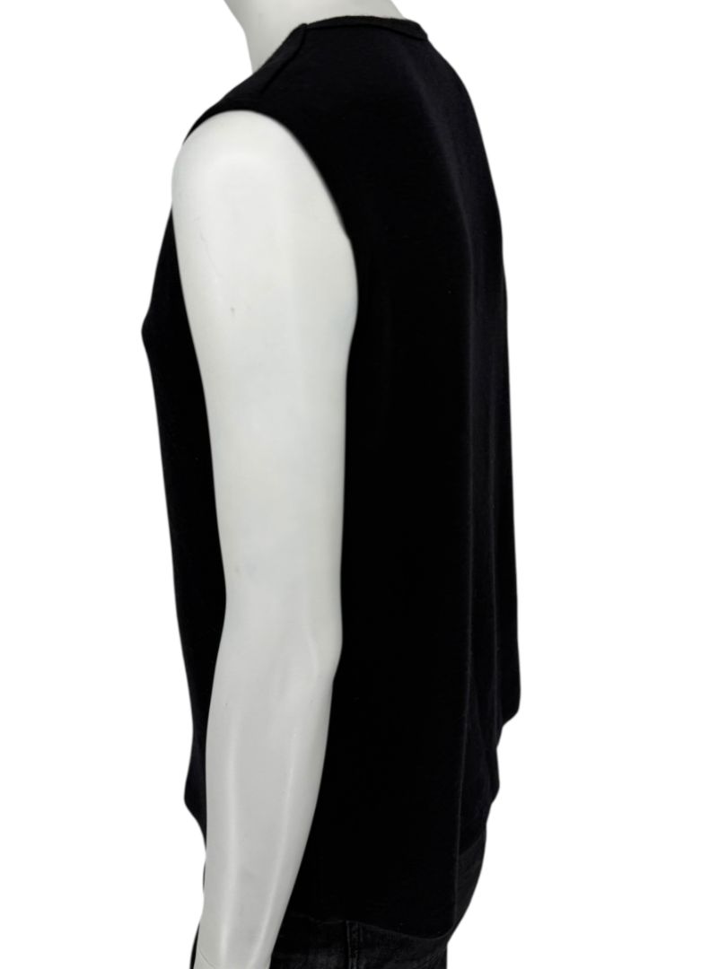 Lida Baday Black Wool Knit Sleeveless Top – XL