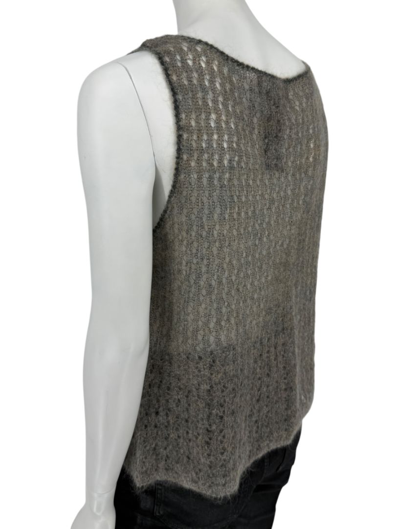 Linda Allard Ellen Tracy “Sage” Mohair Blend Open-Knit Tank – Size XL