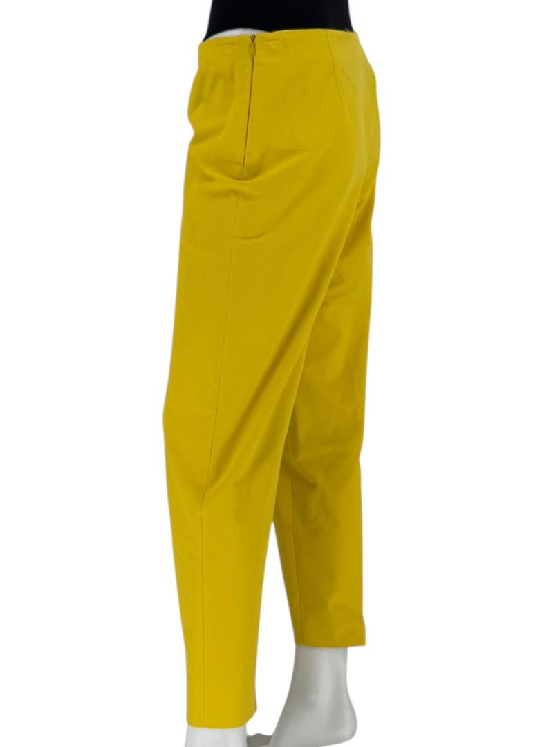 Piazza Sempione “Audrey” Yellow Cropped Pants – Made in Italy – Size 46