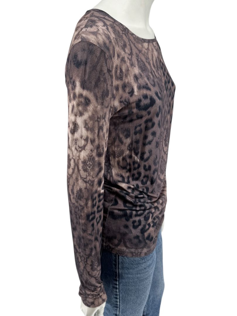 Les Copains Mixed Print Long Sleeve Top - FR 46