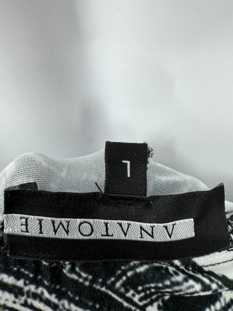 Anatomie Black and White Baroque Print Slim Pants – Size L