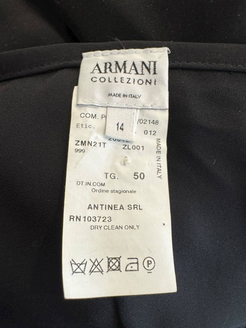 Armani Collezioni Black A-Line Midi Skirt – Size 14 (IT 50)